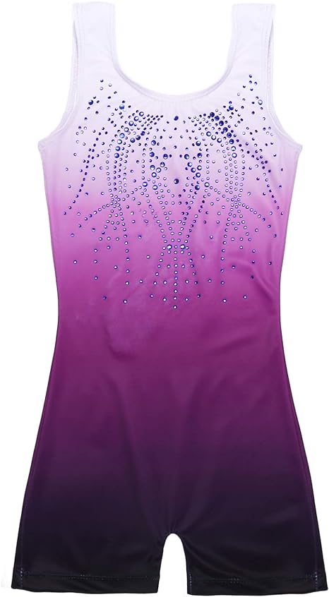 Pre-Owned Biketard Arshiner Large Child Purple Gymnastics