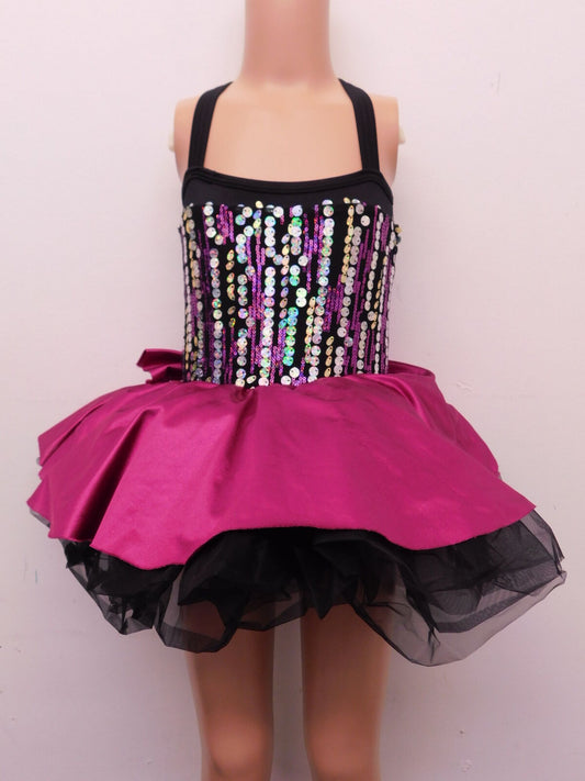 Pre-Owned Costume Curtain Call  E2085 Small Child Hot Pink  Jazz