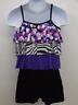 Pre-Owned Costume Intermediate Child Purple Weissman 5870 Jazz Tap Clogging Hip Hop Polka Dots Zebra Unitard