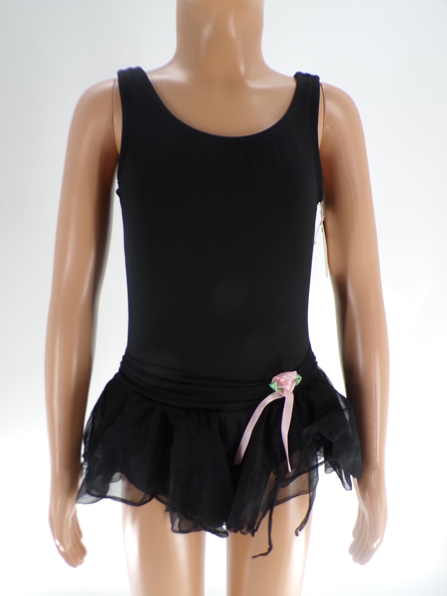 Pre-Owned Leotard Dress Body Wrappers  2232 Intermediate Child Black  Ballet Tap Jazz