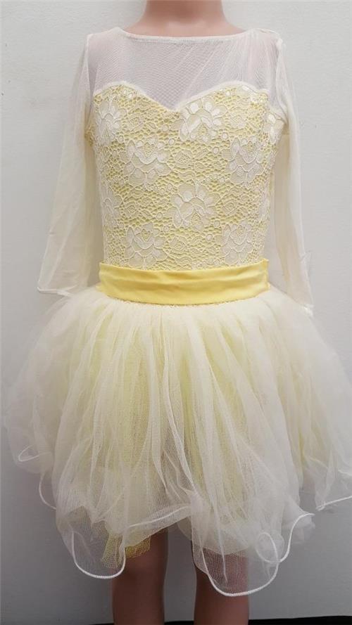 Pre-Owned Costume Curtain Call  R399 Large Child Yellow Tutu Dress Ballet