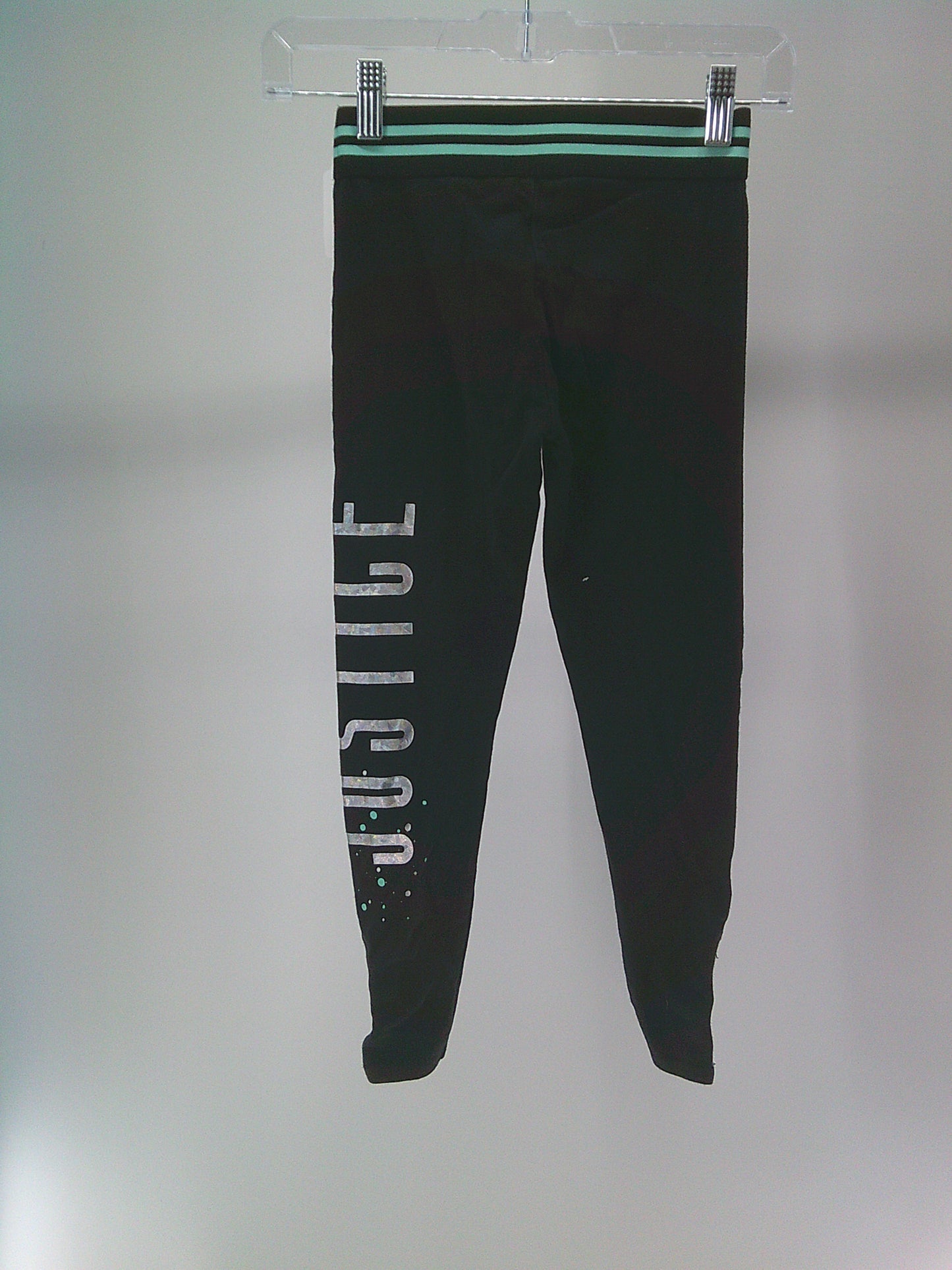 Pre-Owned Leggings Justice   Medium Child Teal  Jazz Tap Hip Hop