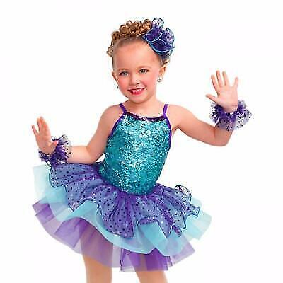 Pre-Owned Costume Curtain Call E1125 Turquoise Small Child Jazz