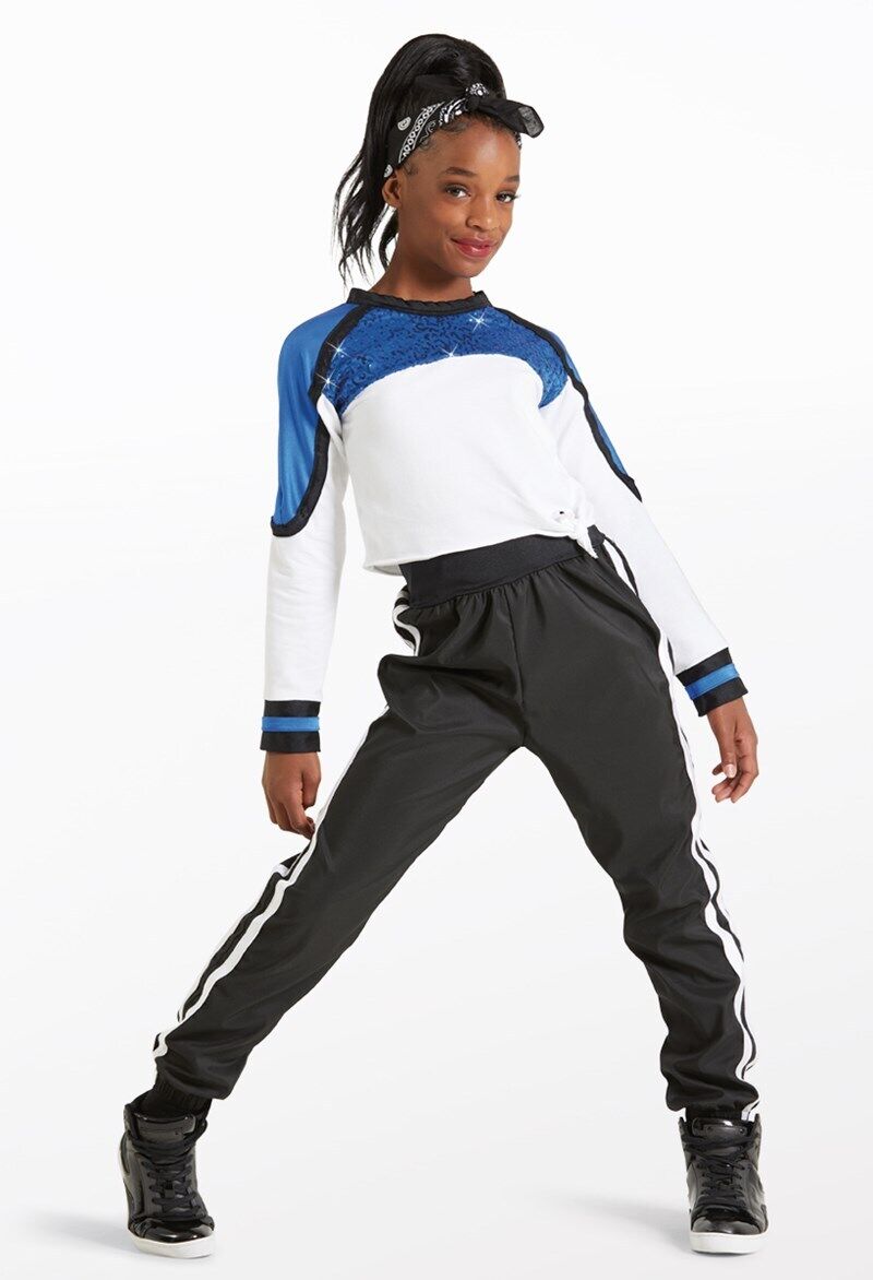 Pre-Owned Costume Weissman  12304 6x-7 Child Blue 2pc Hip Hop Jazz