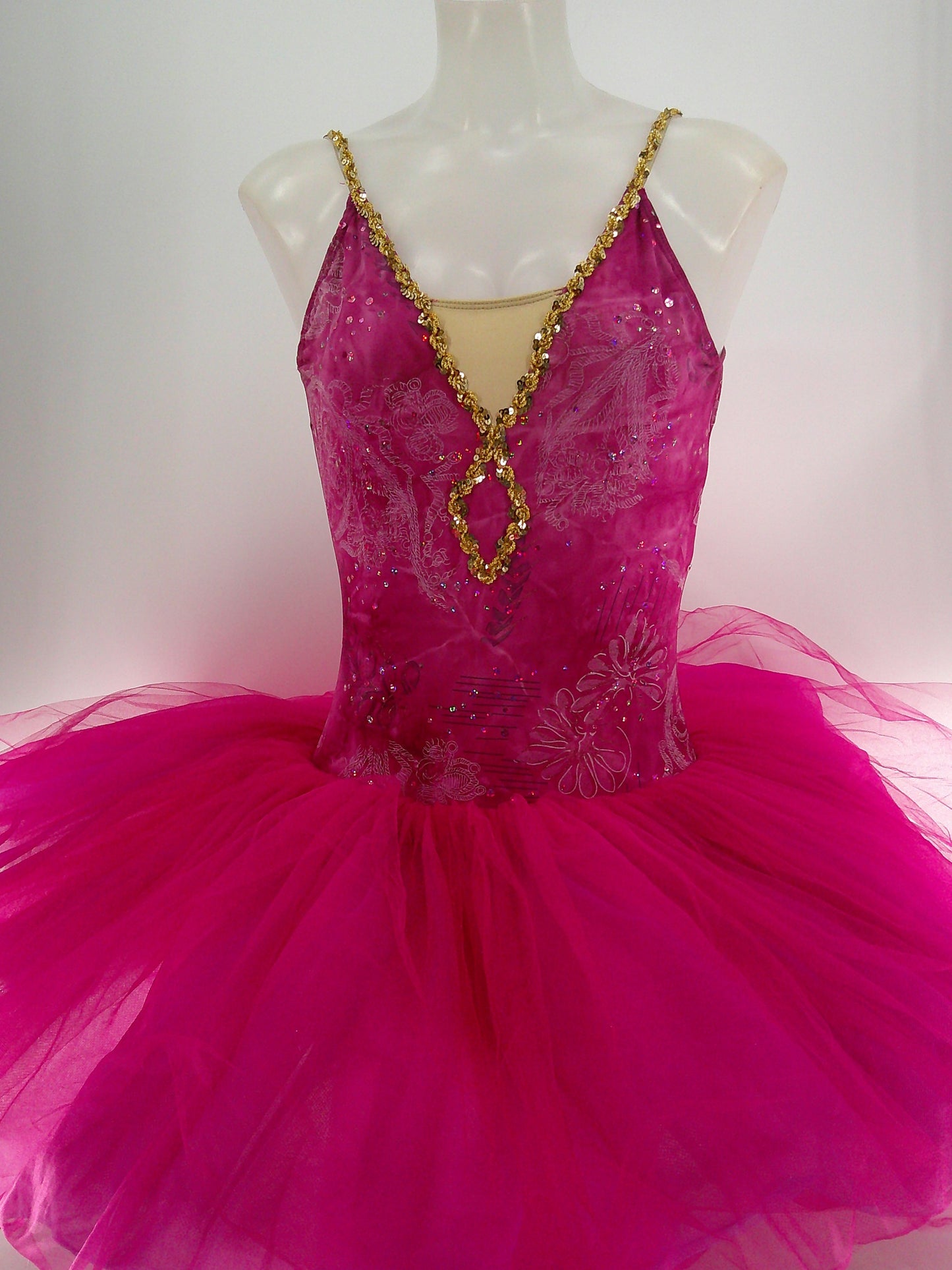 Pre-Owned Costume Algy   Medium Adult Pink Tutu Ballet  Sequin 1