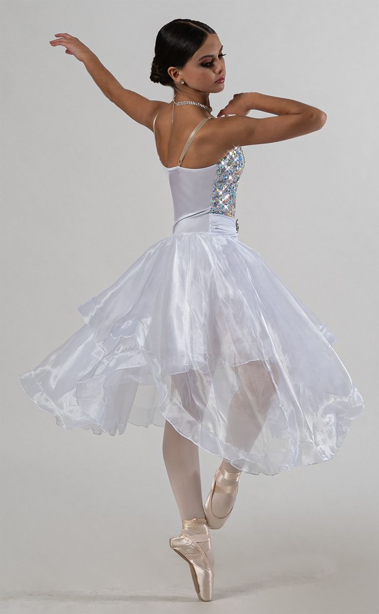 Pre-Owned Costume Large Adult White ArtStone 29119 Ballet Pointe YAGP Snow Queen Tutu Sequin