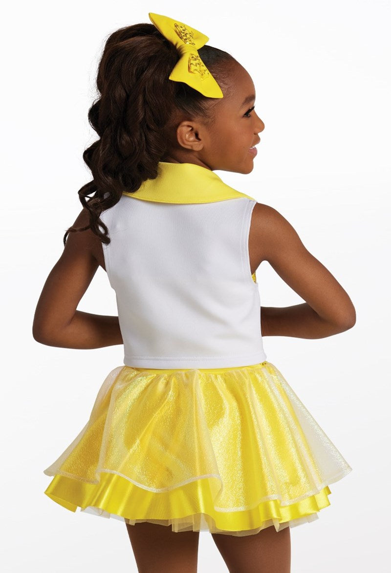 Pre-Owned Costume Weissman  14874 Medium Child Pink  Iridescent Skirt Jazz Tap Sequin