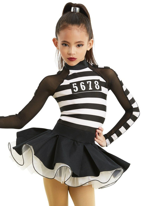 Pre-Owned Costume Weissman 11277 Medium Child Black Dress Jazz Jailhouse Tap