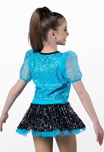 Pre-Owned Costume Weissman 13679 Small Adult Pink Sequin Tutu Jazz Hip Hop Sequin