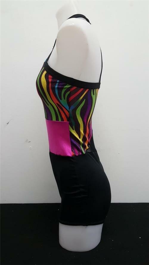 Pre-Owned Costume Weissman  7813 Small Child Colorful Unitard Jazz Acro Metallic