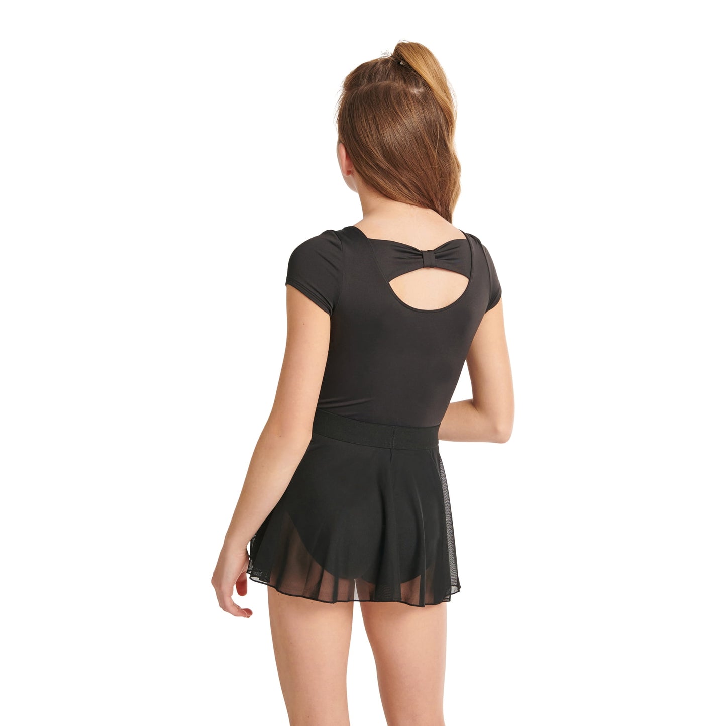 Pre-Owned Leotard Justice XL Medium Child Black Acro Ballet Jazz