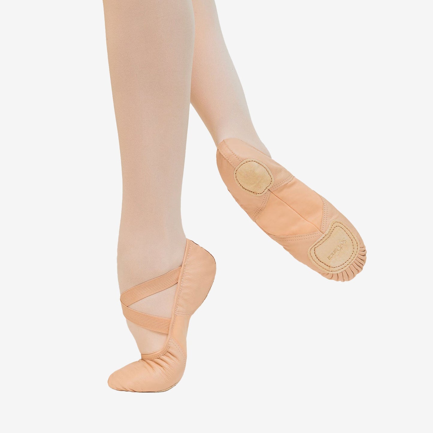 NEW Ballet Shoes So Danca SD110L Pink Youth-Adult Leather Cross Straps Split Sole