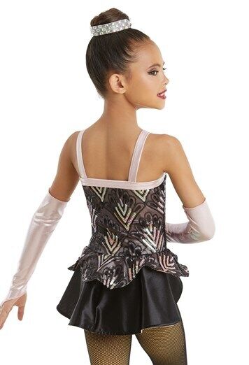 Pre-Owned Costume Weissman 11371 Large Child 12-14 Pink Peplum Jazz Tap Musical Sequin