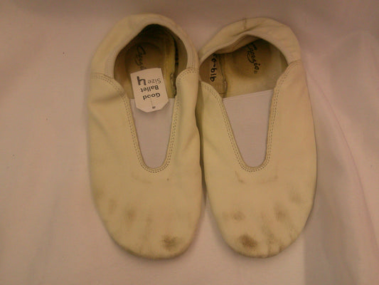 Pre-Owned Gymanstics Shoes Capezio Youth 4M Stretch Leather Pull On Split Sole