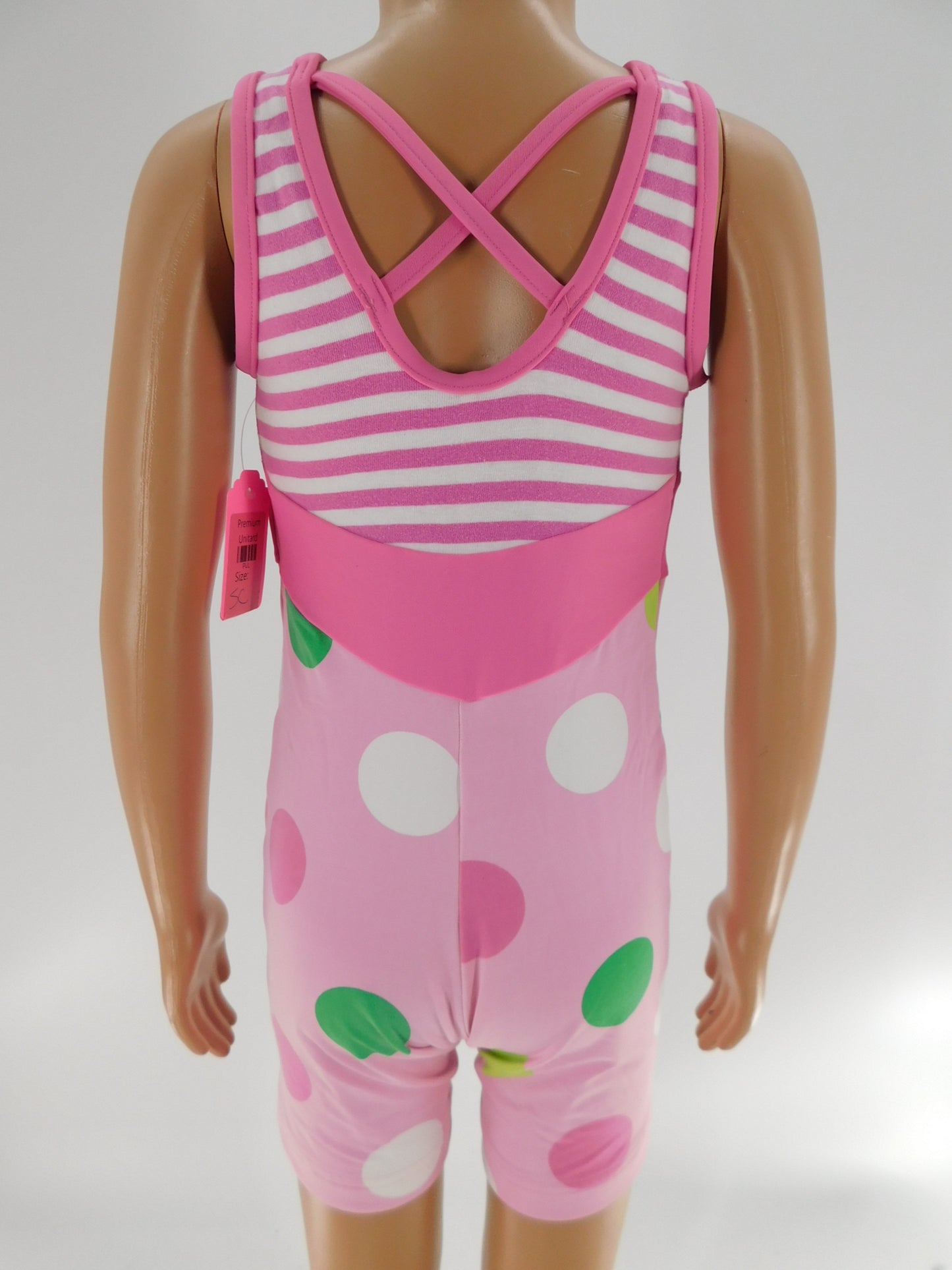Pre-Owned Unitard Twirls  T11701 Small Child Pink Green Watermelon Lime White  Ballet