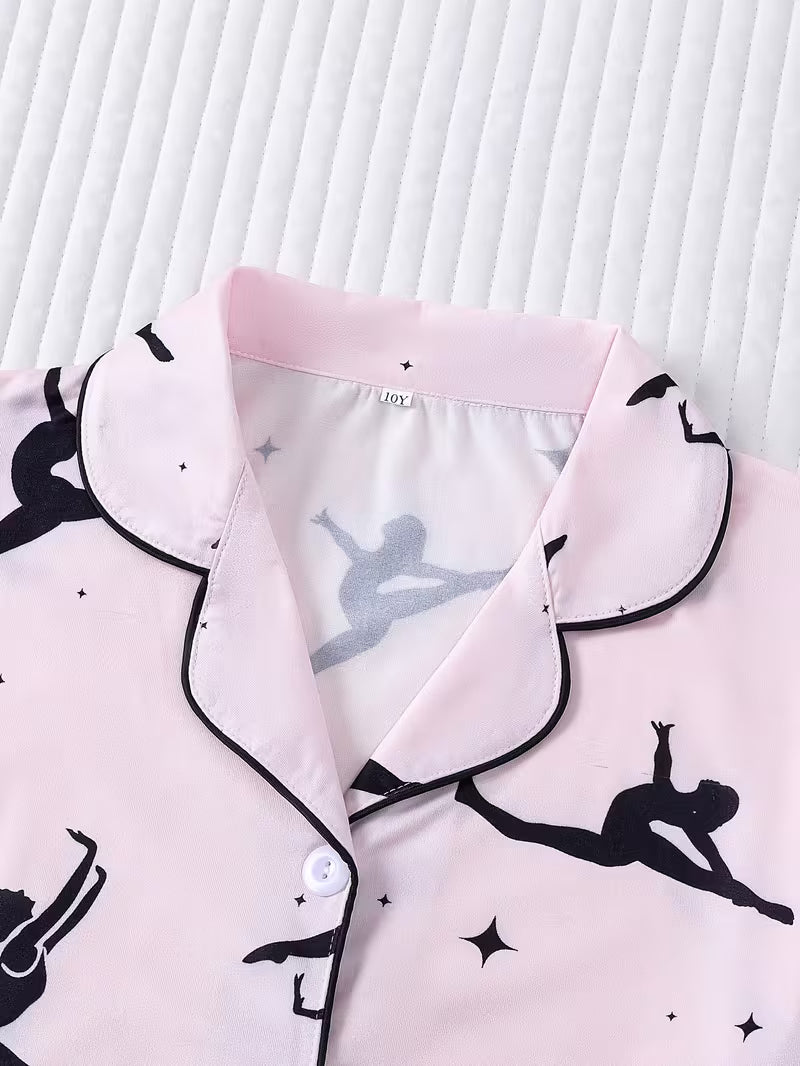 New Pajama Sets Top and Shorts Dancer Print