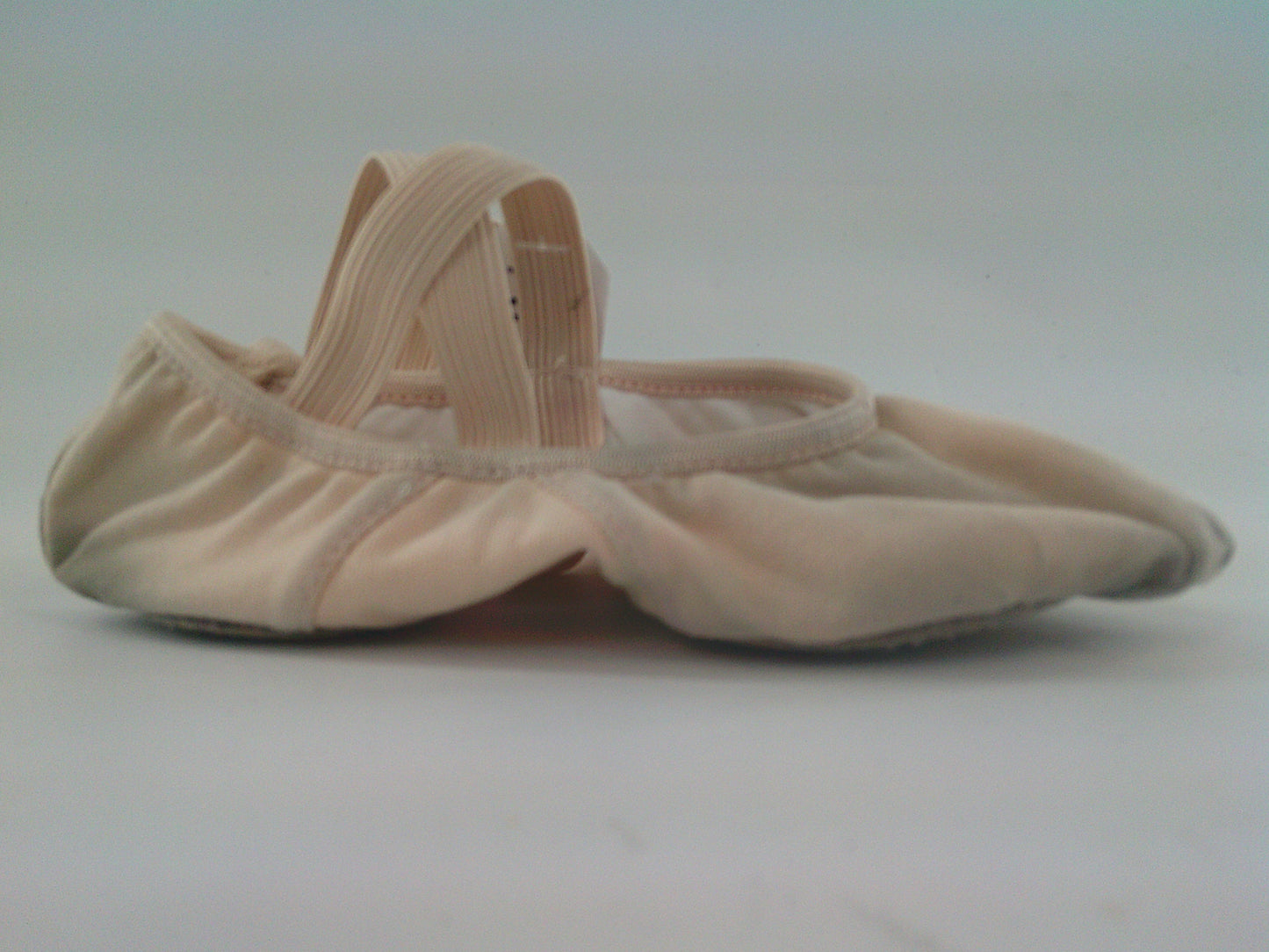 Pre-Owned Ballet Shoes Capezio Adult 6.5M No Tie Drawstring Canvas Crossing Straps Split Sole