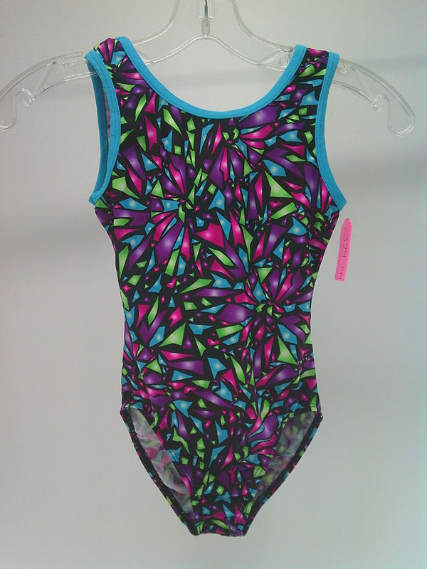 Pre-Owned Leotard Detira   Large Child Colorful  Acro Tumbling