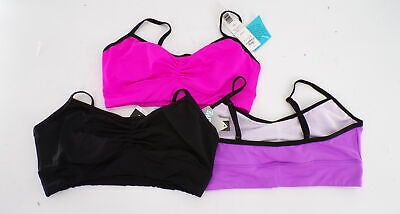 Pre-Owned Sports Bra Body Wrappers  BWP259 Adult Sizes Bright Colors  Jazz Cheer