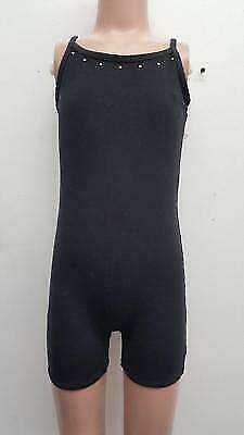 Pre-Owned Unitard Freestyle   Large Child Black  Gymnastics