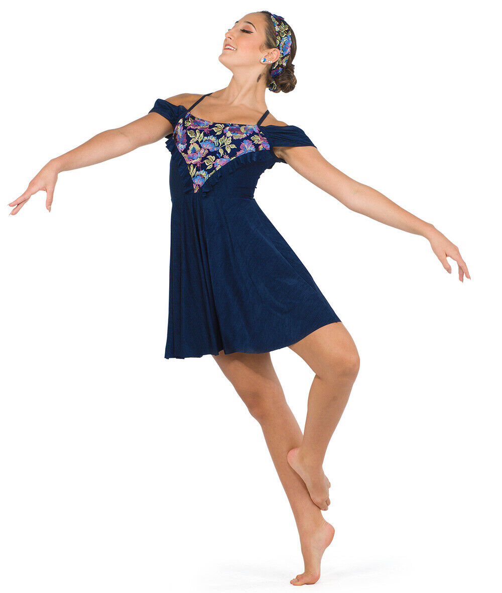 Pre-Owned Costume Wish Come True  20509 Intermediate Child Navy Dress Lyrical