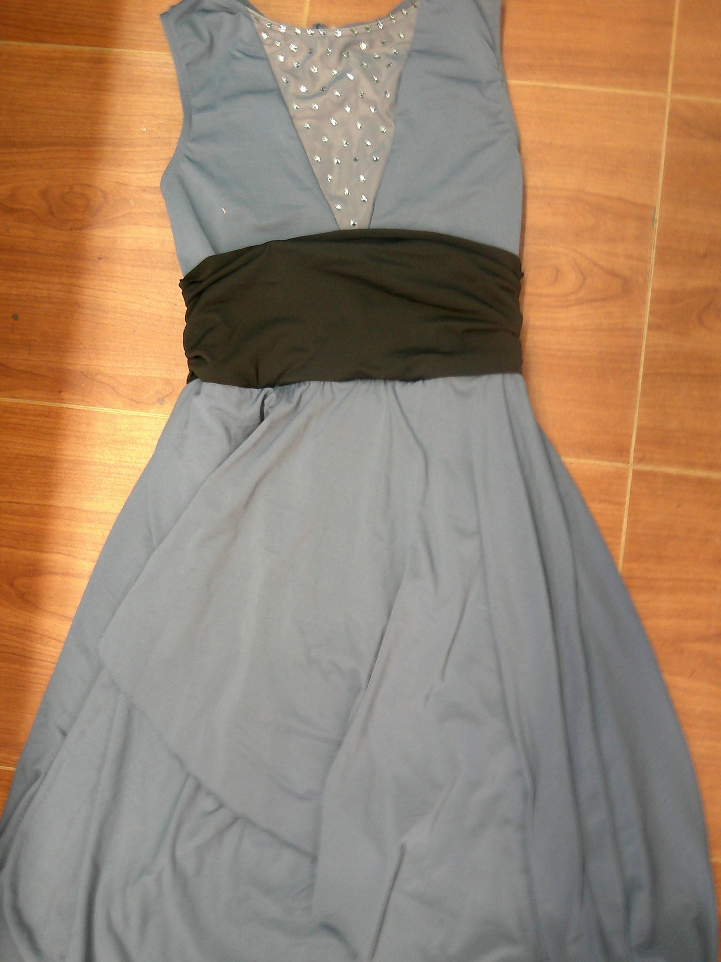 Pre-Owned Costume Weissman  14350 Small Adult Slate Blue  Contemporary Rhinestones