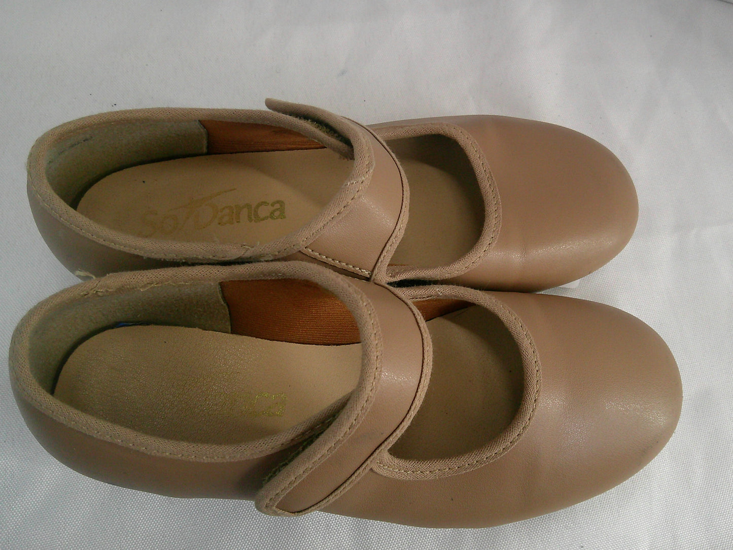 Pre-Owned Tap Shoes SoDanca Kids 11M Mary Jane Leather Loop Strap