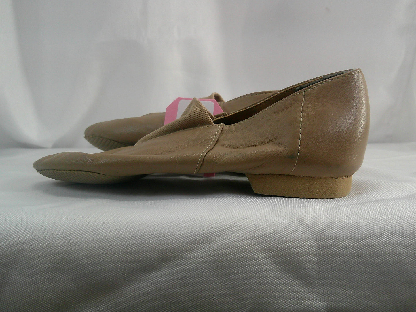 Pre-Owned Jazz Shoes Dancing Fair Big Kid 1M Top Elastic Leather Slip On