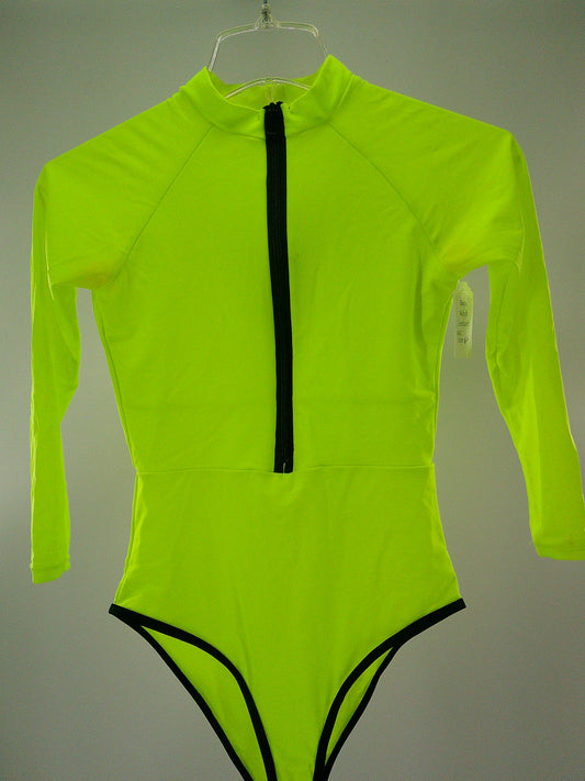 Pre-Owned Leotard No Tag   Small Adult Neon Yellow  Ballet Jazz