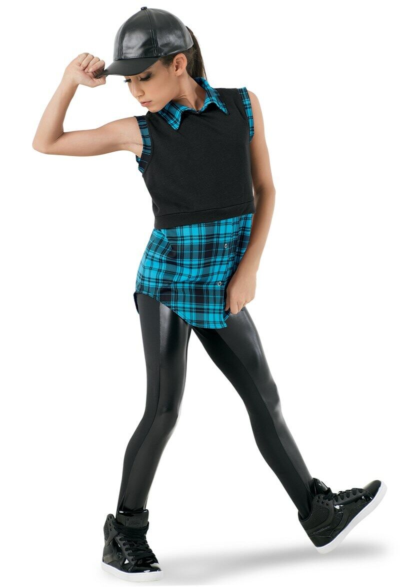 Pre-Owned Costume Weissman  10620 Medium Adult Blue 2pc Hip Hop Jazz