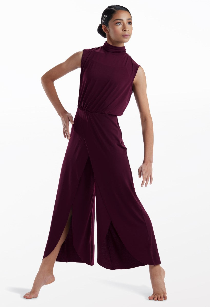 Pre-Owned Costume Weissman 14346 Medium Adult Burgundy Jumpsuit Contemporary