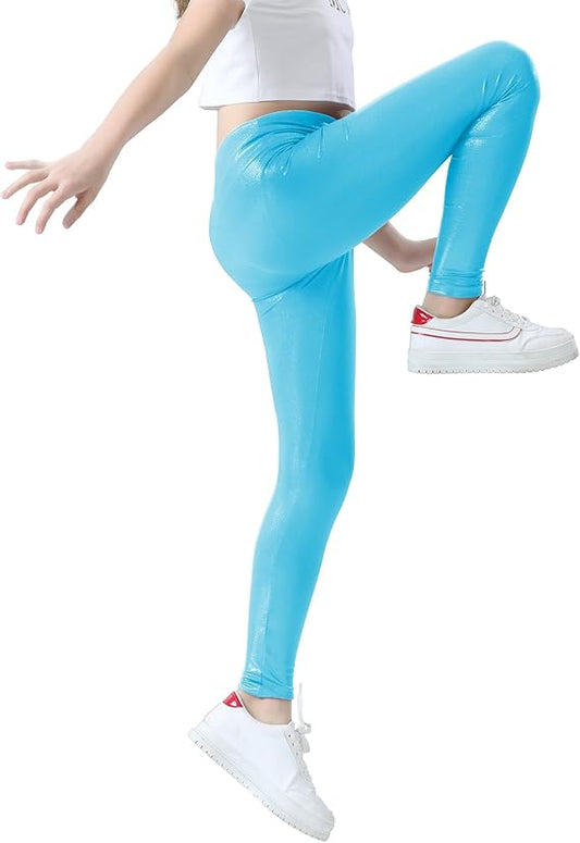 Pre-Owned Leggings Jinhiteam   Large Child Blue  Hip Hop Jazz