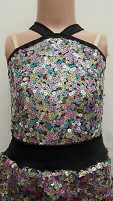 Pre-Owned Costume Curtain Call E2081 Medium Child Colorful Jazz