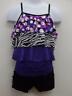 Pre-Owned Costume Intermediate Child Purple Weissman 5870 Jazz Tap Clogging Hip Hop Polka Dots Zebra Unitard