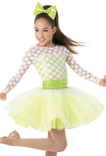 Pre-Owned Costume Weissman  9750 Small Child Green Dress Jazz