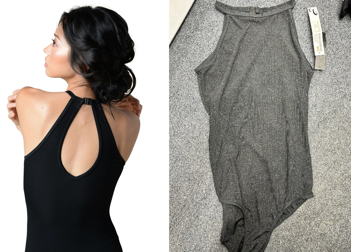 New Leotard DanzNMotion 2465 XL Adult  Charcoal  Ballet Jazz