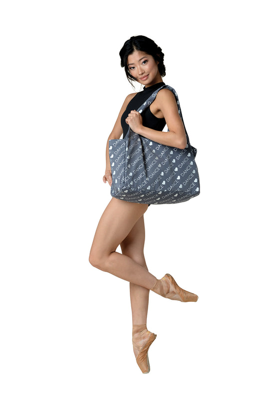 New Tote Bag Danz N Motion B22507   Black Gray  Jazz Contemporary Ballet