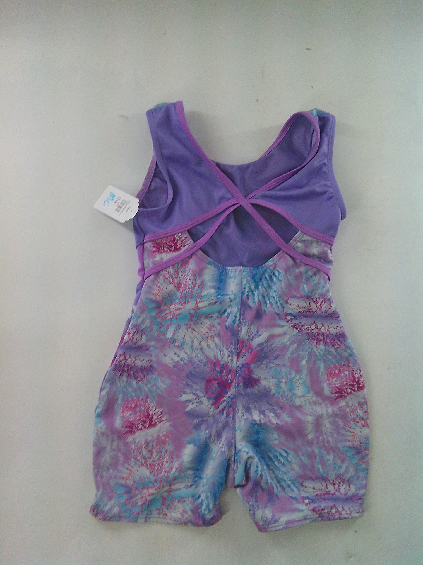 Pre-Owned Biketard Cat & Jack   Medium Child Lavender  Acro Tumbling
