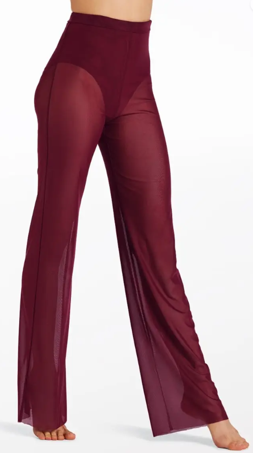 Pre-Owned Mesh Pants Weissman   Small Adult Burgundy  Contemporary Lyrical