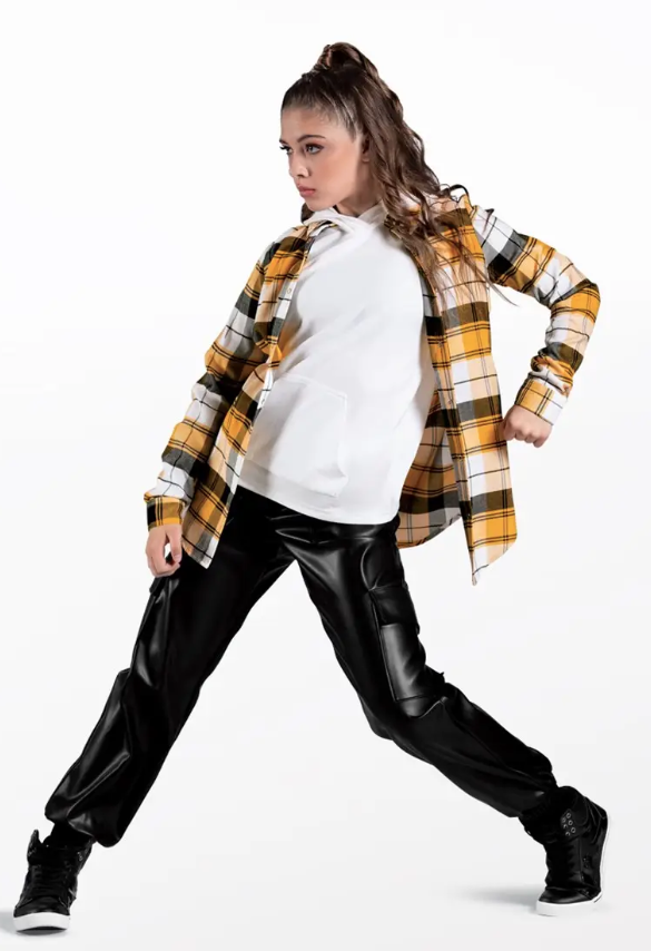 Pre-Owned Plaid Button Up Weissman  AH12833 XS Adult Red  Jazz Hip Hop