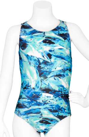 New Gymnastics Leotard Aspire Teal Blue  XL Child 12