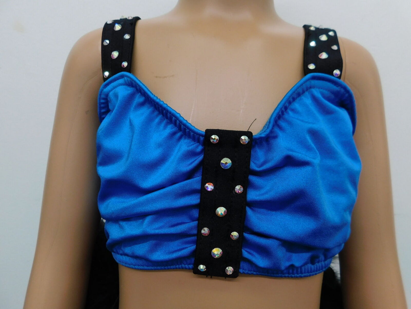 Pre-Owned 2pc Costume Kelle   Medium Child Turquoise 2pc Feathers Jazz Stones