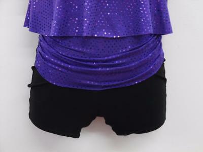 Pre-Owned Costume Intermediate Child Purple Weissman 5870 Jazz Tap Clogging Hip Hop Polka Dots Zebra Unitard