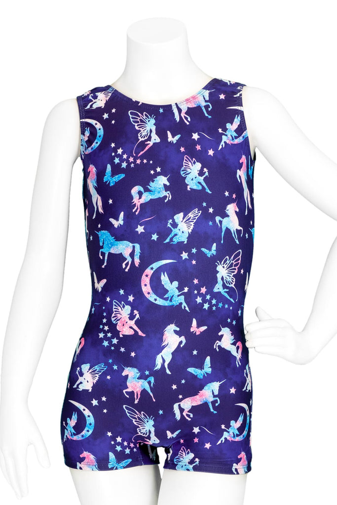 NEW Leotard Biketard Destira Child XS 5-6 Fairy Unicorn Tank Tumbling Acro