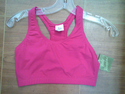 New Sports Bra Body Wrappers 308 Small/Medium  Hot Pink  Gymnastics Cheer Jazz
