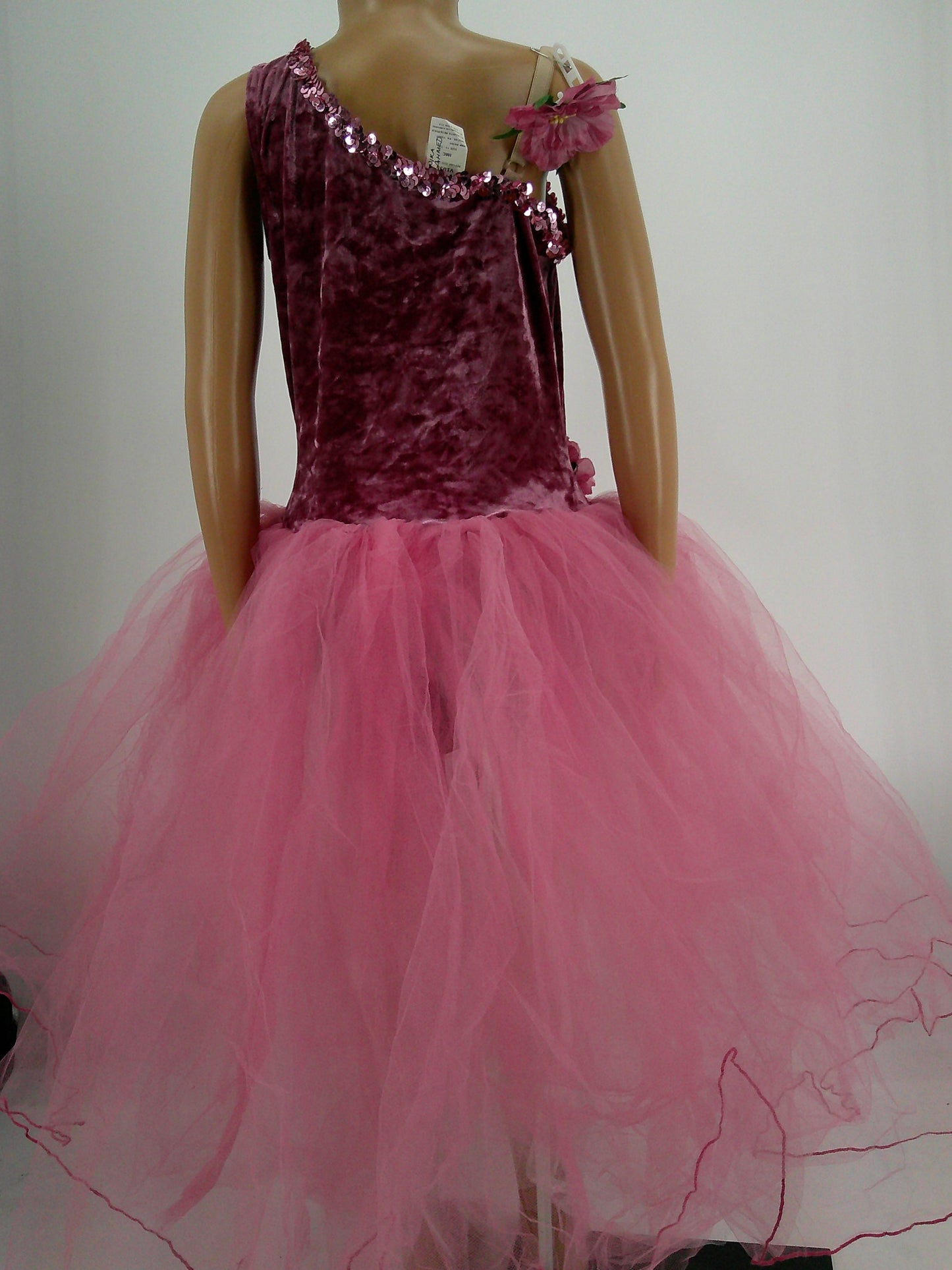 Pre-Owned Costume AWCT  V1035 M/L Child Mauve Pink Tutu Dress Ballet Pointe Sequins