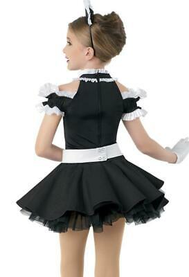 Pre-Owned Costume Weissman 10757 Small Child Black White Tutu Jazz Maid