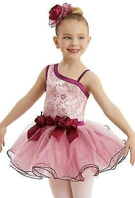 Pre-Owned Costume Weissman  11118 XS Child Pink Tutu Dress Ballet Pageant Sequin