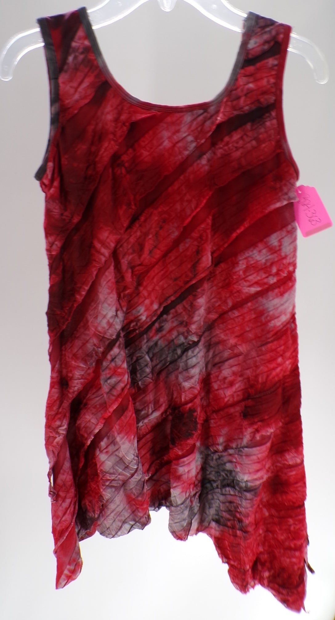 Pre-Owned Costume Medium Child Red Revolution 0220 Jazz Tap Clogging Ombre Top Asymmetrical