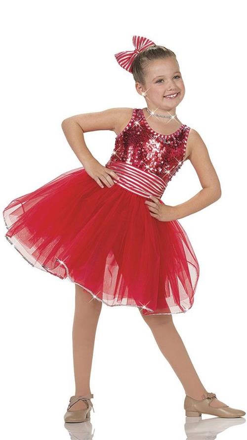 Pre-Owned Costume Artstone   Large Child Red Tutu Jazz Sequin